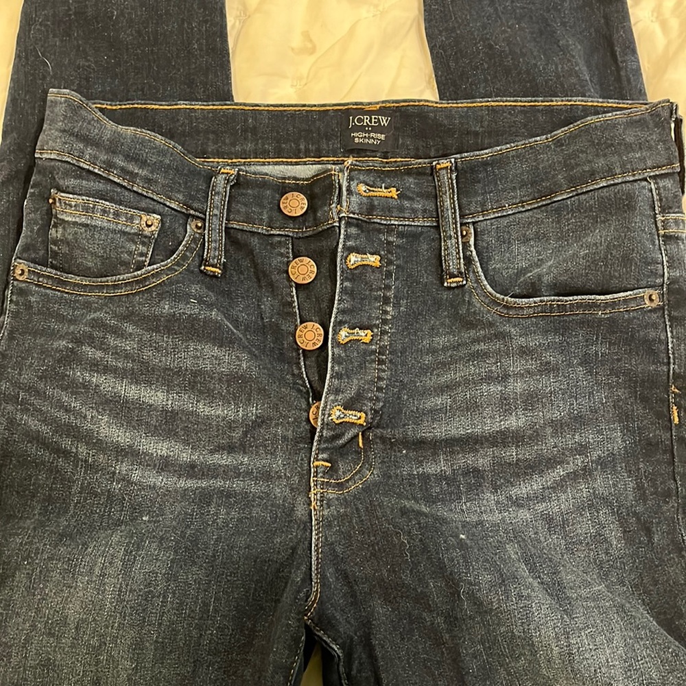 JCrew Dark Blue High Rise Skinny Jeans